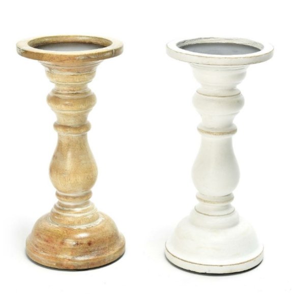 PORTACANDELA IN LEGNO - COLORI ASSORTITI 