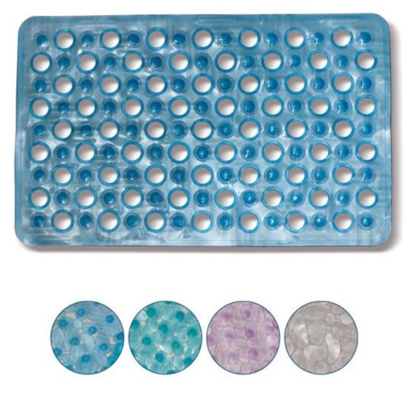 TAPPETO VASCA LUCIDO ANTISCIVOLO 38X61 - COLORI ASSORTITI TAPPETO VASCA LUCIDO ANTISCIVOLO 38X61 - COLORI ASSORTITI