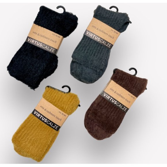 VIRTUS- CALZINO DONNA SETA&CASHMERE ART.530- COLORI ASSORTITI 