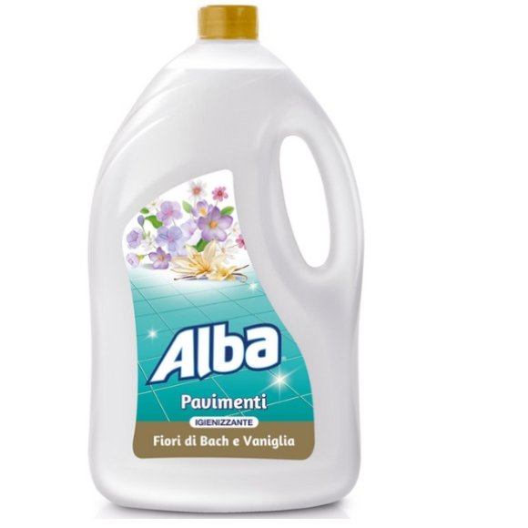 ALBA PAVIMENTI IGIENIZZANTE FIORI DI BACH e VANIGLIA - 4 LITRI ALBA PAVIMENTI IGIENIZZANTE FIORI DI BACH e VANIGLIA - 4 LITRI