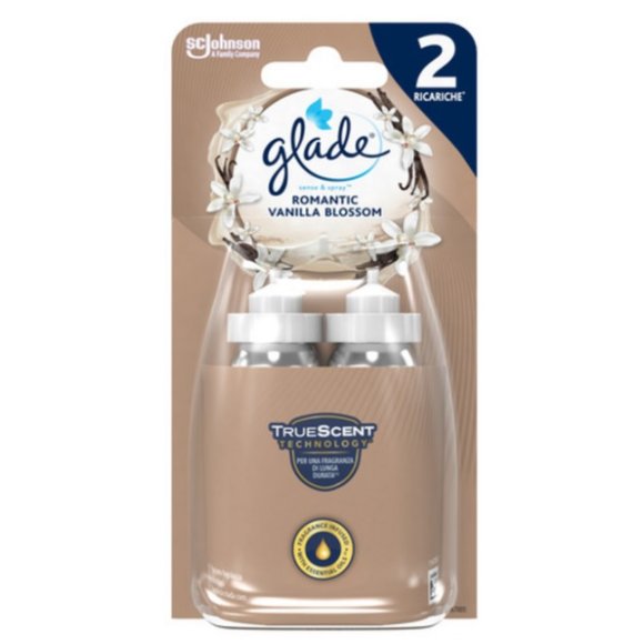 GLADE SENSE & SPRAY AUTOMATICO VANILLA BLOSSOM 2 RICARICHE DA 18 ML