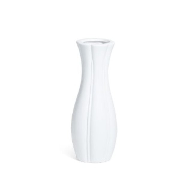 MERCURY VASO BIANCO IN CERAMICA  - D.11XH30  CM