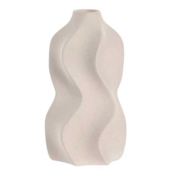 VASO IN GRES BIANCO URBAN DI DKD HOME DECOR - 15X27X15 CM
