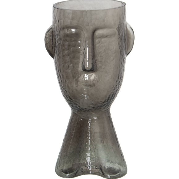 CAMACHO VASO IN VETRO FACCIA 15X13X32CM - GRIGIO CAMACHO VASO IN VETRO FACCIA 15X13X32CM - GRIGIO