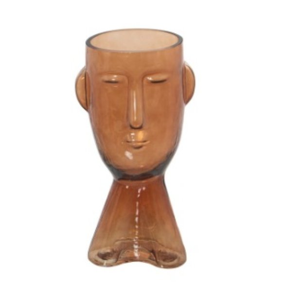 CAMACHO VASO IN VETRO FACCIA 12X10X24CM - ARANCIONE CAMACHO VASO IN VETRO FACCIA 12X10X24CM - ARANCIONE