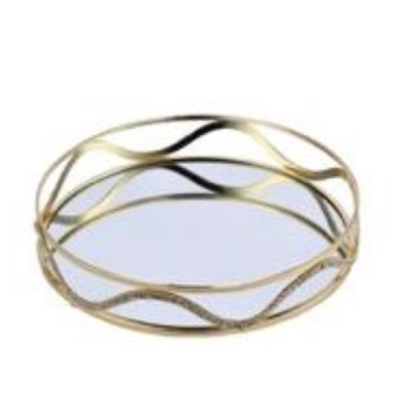 NATALE-VASSOIO FERRO+VETRO NAT DIAM20XH6