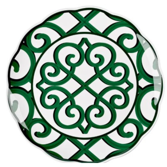 GUZZINI NATALE VASSOIO TONDO GRANDE HARMONIA VERDE 45,5xH 3,2 CM