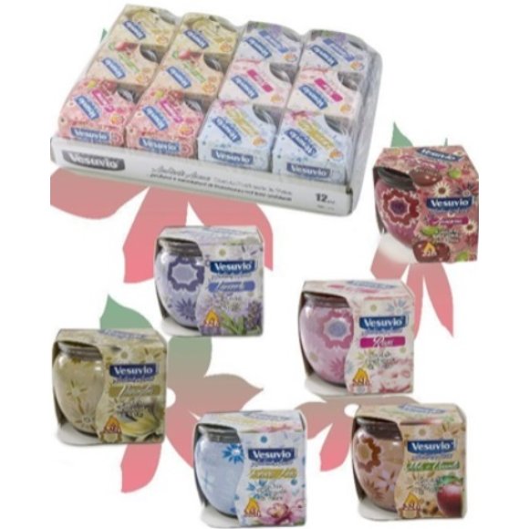 VESUVIO CANDELA VASETTO - COLORI ASSORTITI 