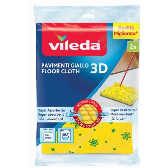 VILEDA PANNO PAVIMENTI SUPER ASSORBENTE 2 PEZZI 