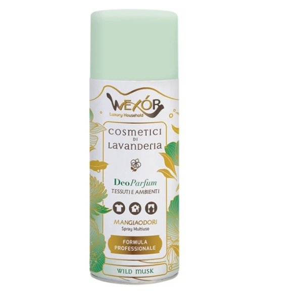 WEXOR COSMETICI DI LAVANDERIA DEO PARUM TESSUTI E AMBIENTI MANGIAODORI WILD MUSK SPRAY - 400 ML WEXOR COSMETICI DI LAVANDERIA DEO PARUM TESSUTI E AMBIENTI MANGIAODORI WILD MUSK SPRAY - 400 ML