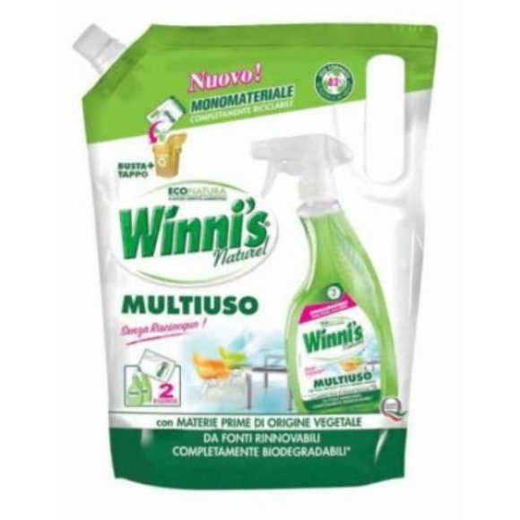 WINNI'S NATUREL MULTIUSO SGRASSATORE RICARICA BUSTA 1L WINNI'S NATUREL MULTIUSO SGRASSATORE RICARICA BUSTA 1L