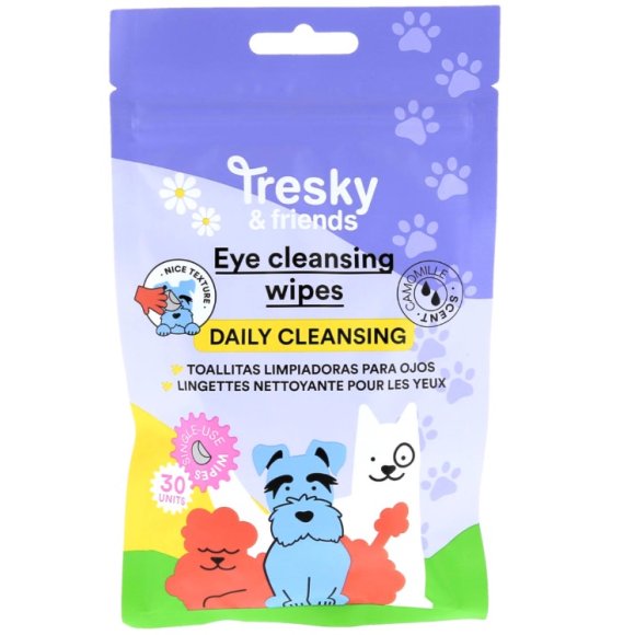 TRESKY & FRIENDS EYE CLEANSING WIPE SALVIETTE DETERGENTE OCCHI PER ANIMALI TRESKY & FRIENDS EYE CLEANSING WIPE SALVIETTE DETERGENTE OCCHI PER ANIMALI