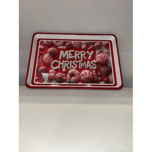 NATALE VASSOIO RETTANGOLARE IN PLASTICA 31X21XH2 CM NATALE VASSOIO RETTANGOLARE IN PLASTICA 31X21XH2 CM