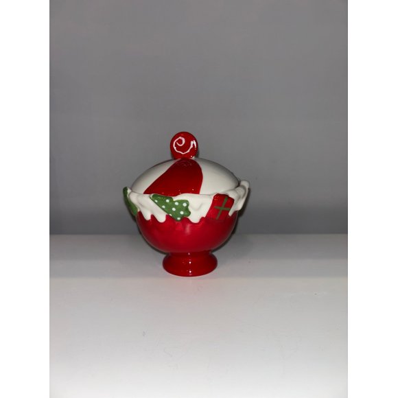 NATALE SCATOLA COPPA IN CERAMICA D11XH13 CM 