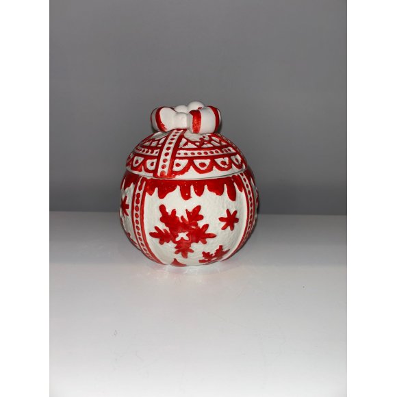 NATALE SCATOLA PACCO DONO D12XH13 CM 