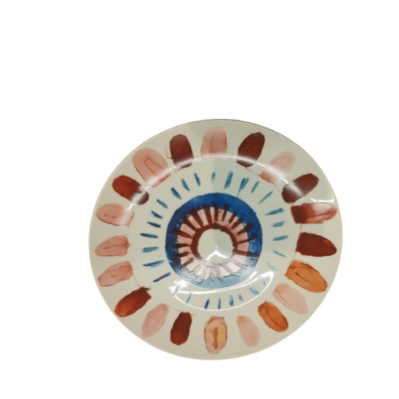 SERVIZIO PIATTI PORCELLANA COLORATA - 18 PEZZI