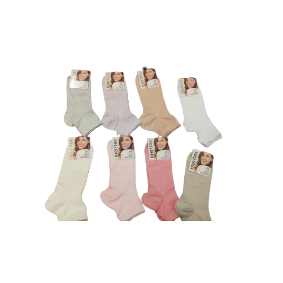 MERITEX CALZINO DONNA CORTO ART.520 - COLORI ASSORTITI 