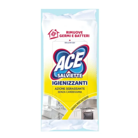 ACE Salviette Igienizzanti Azione Sgrassante 40 Pezzi