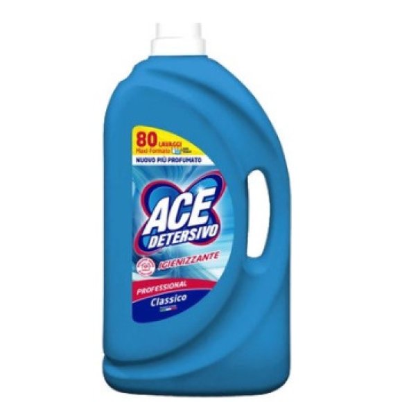 Ace Detersivo Lavatrice Liquido 80 Lavaggi 4 Litri - Professional Classico
