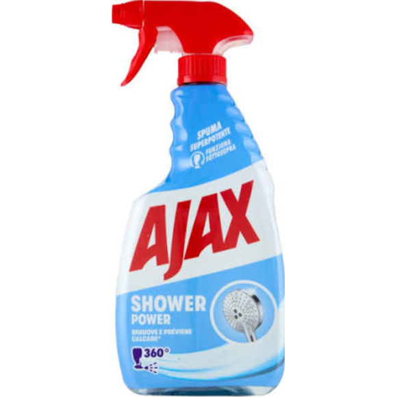 Ajax Detersivo Spray Shower Power Anticalcare per Doccia 600 ml