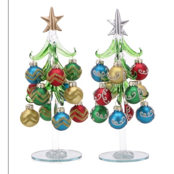 NATALE-ALBERO DI NATALE+PALLINE IN VETRO  