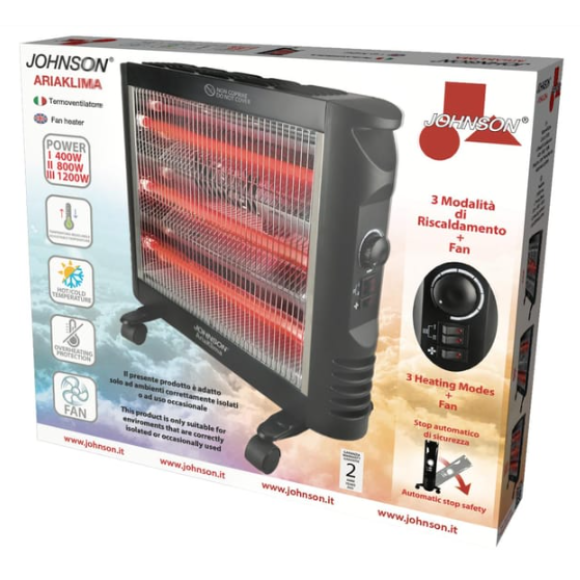 Johnson AriaKlima Stufa elettrica al quarzo ventilata 1200W
