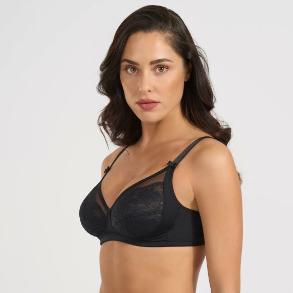 SPIMAN - REGGISENO DONNA "ALIDA" SENZA FERRETTO - NERO