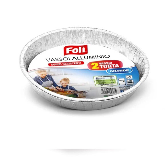 Vassoio in Alluminio Rotondo per Torta - 2 Pezzi, Super Resistente