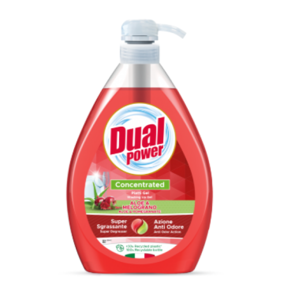 Dual Power Piatti Gel Concentrato 1Lt Aloe e Melograno