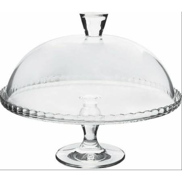 ALZATA IN VETRO CON CUPOLA DIAMETRO 18CM X ALTEZZA 7CM ALZATA IN VETRO CON CUPOLA DIAMETRO 18CM X ALTEZZA 7CM