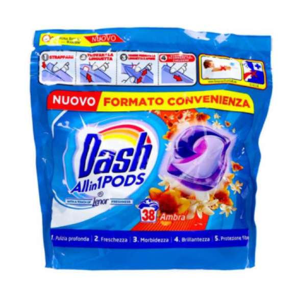 DASH PODS AMBRA DETERSIVO BUCATO 38PZ