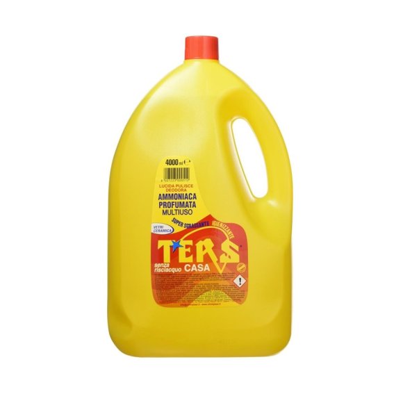 TERS Casa Ammoniaca Profumata Multiuso - Detergente Igienizzante Senza Risciacquo - 4 Litri