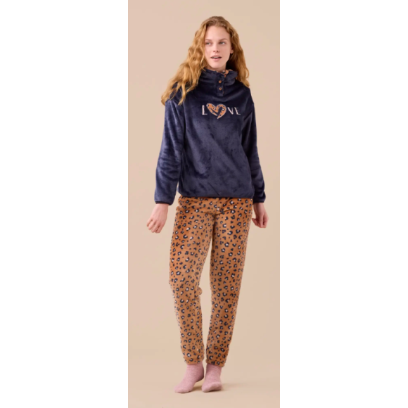 Pigiama donna coral articolo animalier FA9382