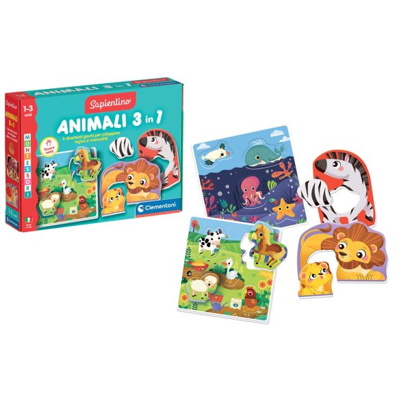 MONTESSORI BABY GLI ANIMALI 3IN1