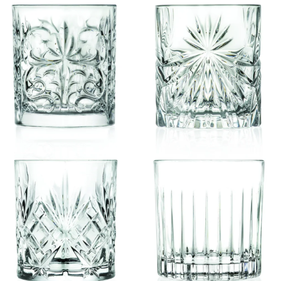 APERITIVO SET 4 CRISTALLO 22X22X6