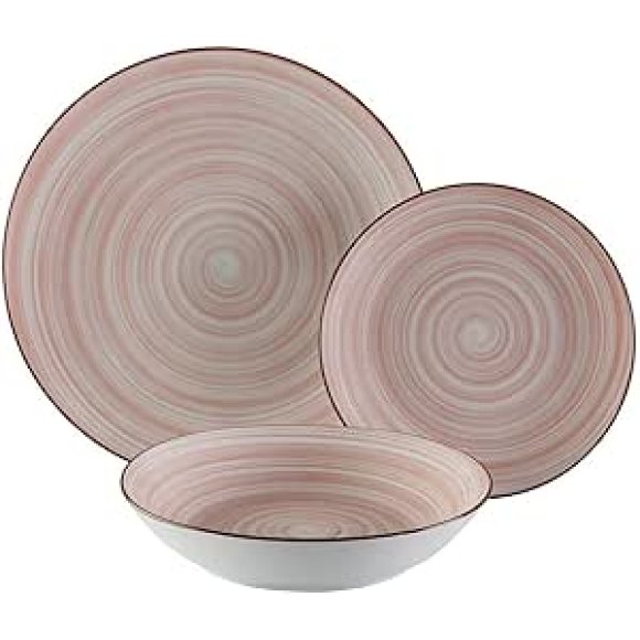 SERVIZIO PIATTI 18 PEZZI "ARTESIA" - ROSA