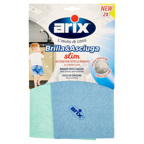 ARIX - PANNO BRILLA&ASCIUGA SLIM - 2 PEZZI