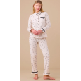 NOI DI NOTTE-Pigiama Donna Caldo Cotone Art Romantic FA9285 