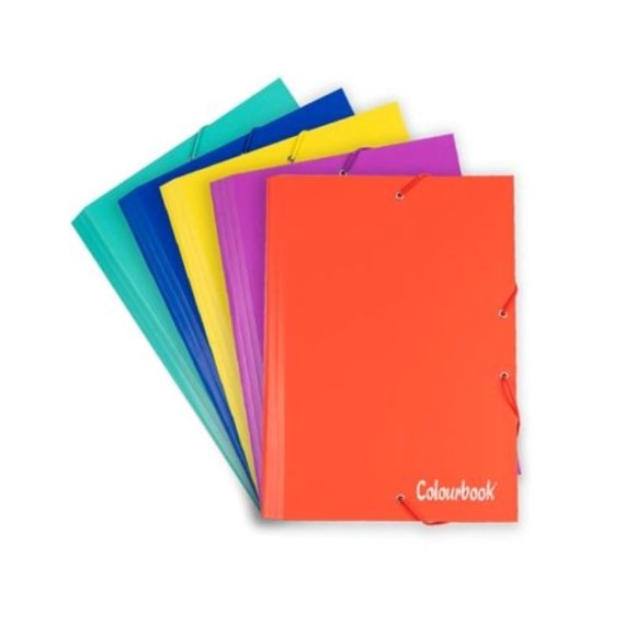 COLOURBOOK CARTELLE 3 LEMBI RIGIDE CON ELASTICO - COLORI ASSORTITI 