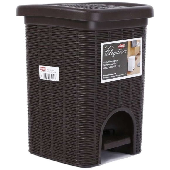 MINI PATTUMIERA DA BAGNO ELEGANCE 6 LITRI - MOKA 