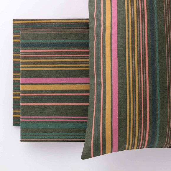 RIVIERA - COMPLETO LETTO MATRIMONIALE "AURA" - VERDE OLIVA