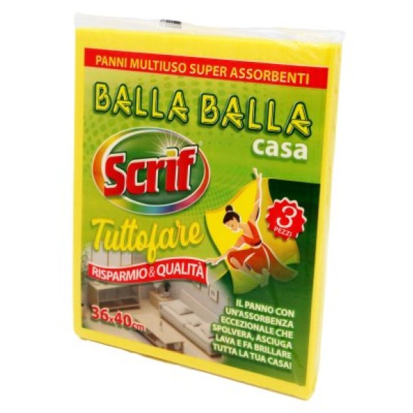 PANNO MULTIUSO BALLA BALLA 3 PEZZI 