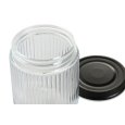 BARATTOLI IN CRISTALLO CON TAPPO IN METALLO - SET 4 PEZZI