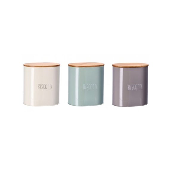 BARATTOLO LATTA CON COPERCHIO IN BAMBOO - COLORI ASSORTITI