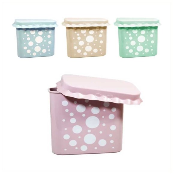 BARATTOLO RETTANGOLARE CON POIS - COLORI ASSORTITI