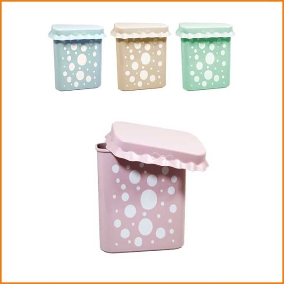BARATTOLO RETTANGOLARE CON POIS - COLORI ASSORTITI