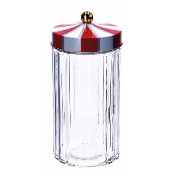 NATALE BARATTOLO IN VETRO LATTA  DIAMETRO 11CM 