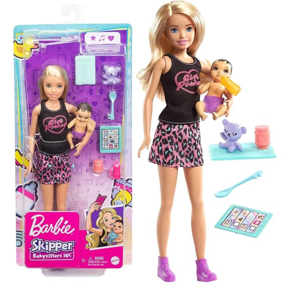 BARBIE BABYSITTER CON BAMBOLA E