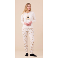NOI DI NOTTE-Pigiama Donna Caldo Cotone Articolo Orso FA9251