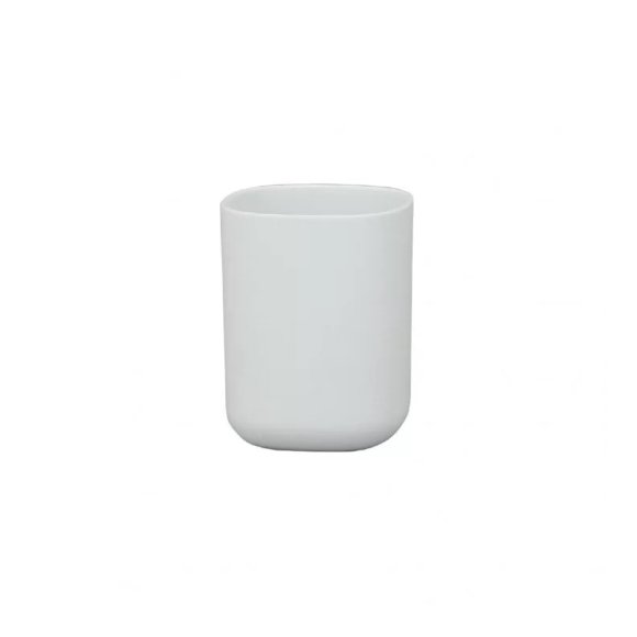 BICCHIERE PORTA SPAZZOLINI "KUBIK" - BIANCO